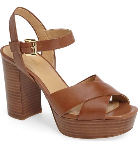 divia leather platform sandal michael kors|MICHAEL Michael Kors Women's Divia Platform Leather Sandal.